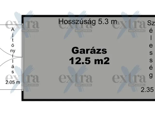 Eladó garázs Szeged 13 nm
