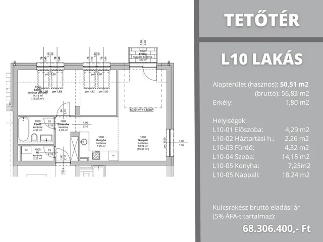 Eladó lakás Szeged 57 nm