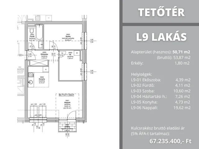 Eladó lakás Szeged 55 nm