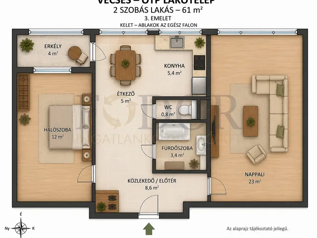 Eladó lakás Vecsés 61 nm