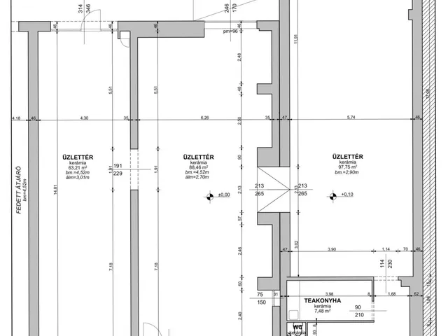 Kiadó kereskedelmi és ipari ingatlan Miskolc 293 nm