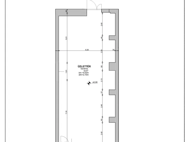 Kiadó kereskedelmi és ipari ingatlan Miskolc 90 nm