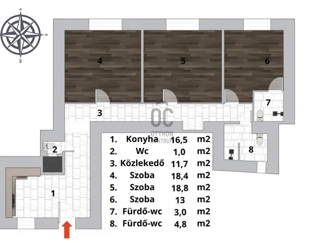 Eladó lakás Budapest IX. kerület, Rehabilitációs terület IX. ker. 87 nm