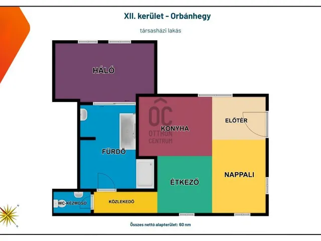 Eladó lakás Budapest XII. kerület, Orbánhegy 59 nm