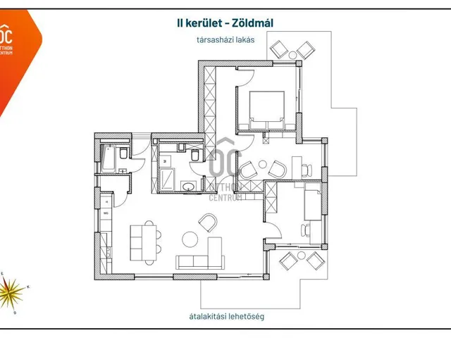 Eladó lakás Budapest II. kerület, Zöldmál 91 nm