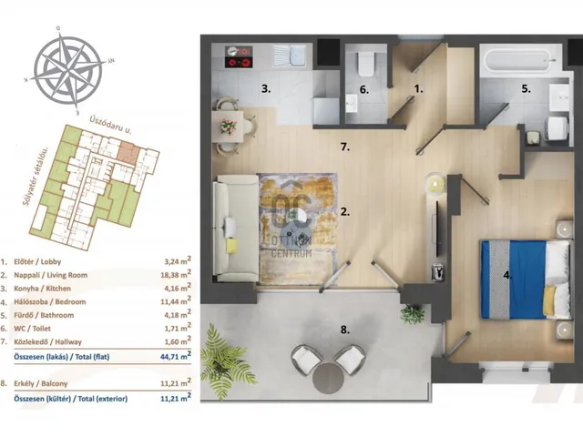Eladó lakás Budapest XIII. kerület, Vizafogó 44 nm
