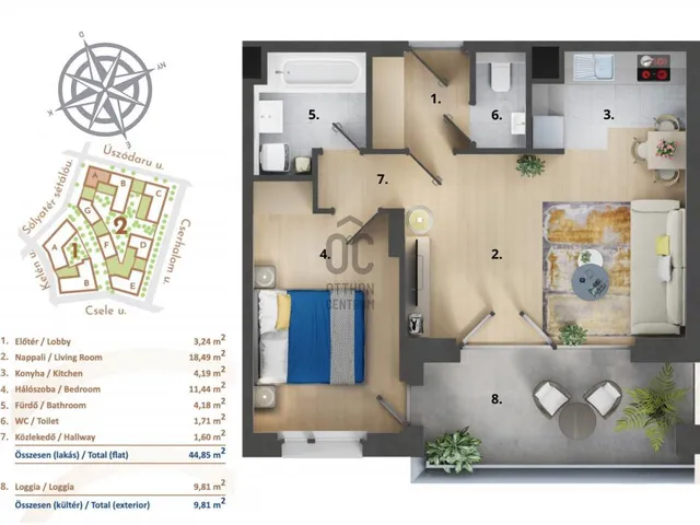 Eladó lakás Budapest XIII. kerület, Vizafogó 44 nm