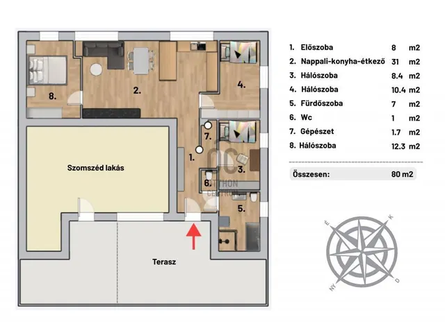 Eladó lakás Budapest XII. kerület, Farkasvölgy 80 nm