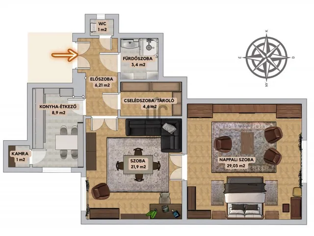 Eladó lakás Budapest II. kerület 71 nm