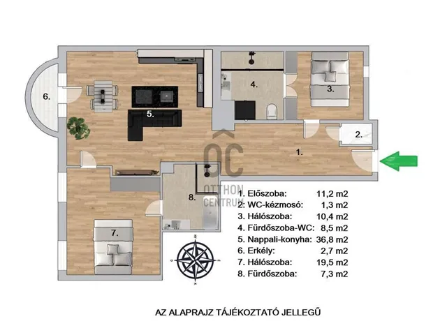 Kiadó lakás Budapest XIII. kerület, Újlipótváros 101 nm