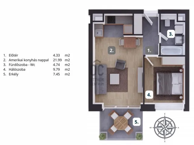 Eladó lakás Budapest XI. kerület, Kelenföld 41 nm