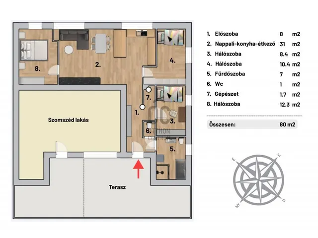 Eladó lakás Budapest XII. kerület, Farkasvölgy 80 nm