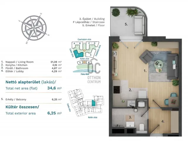 Eladó lakás Budapest XIII. kerület 34 nm