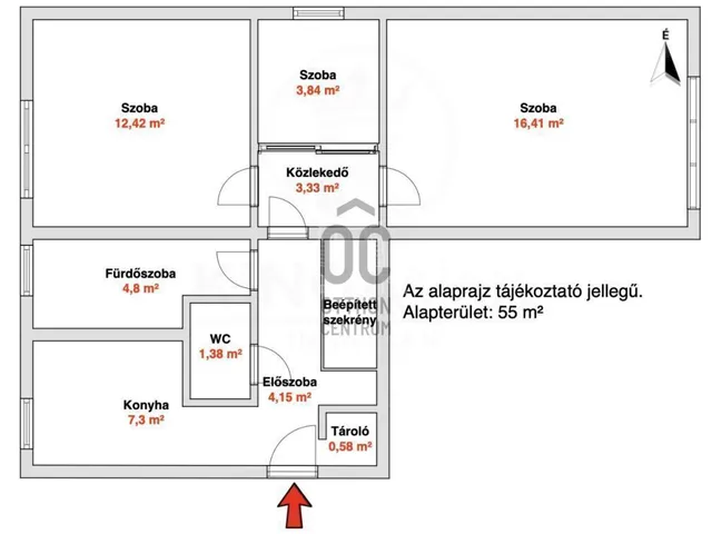 Eladó lakás Budapest XI. kerület, Lágymányos 55 nm
