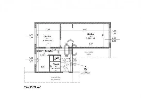 Eladó lakás Budapest III. kerület, Békásmegyer 51 nm