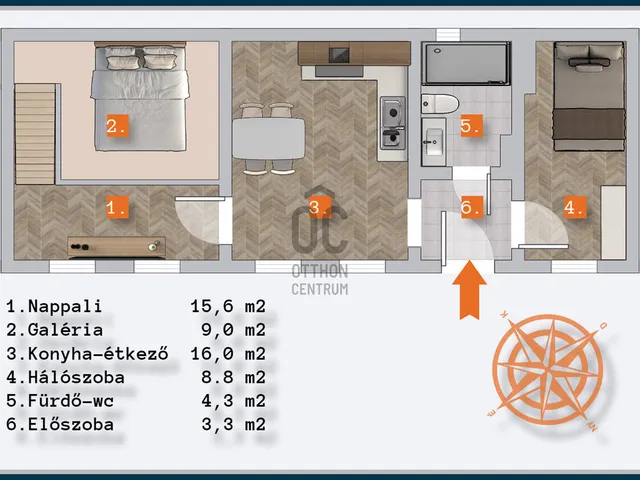 Kiadó lakás Budapest XI. kerület, Lágymányos 48 nm