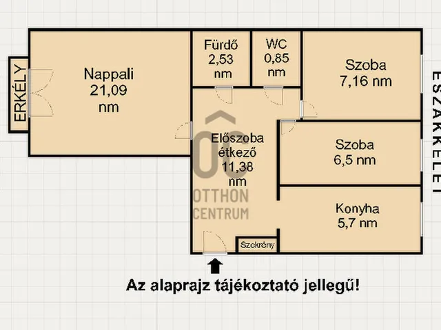 Eladó lakás Budapest III. kerület, Békásmegyer 56 nm