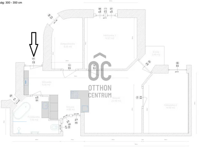 Kiadó lakás Budapest I. kerület 77 nm