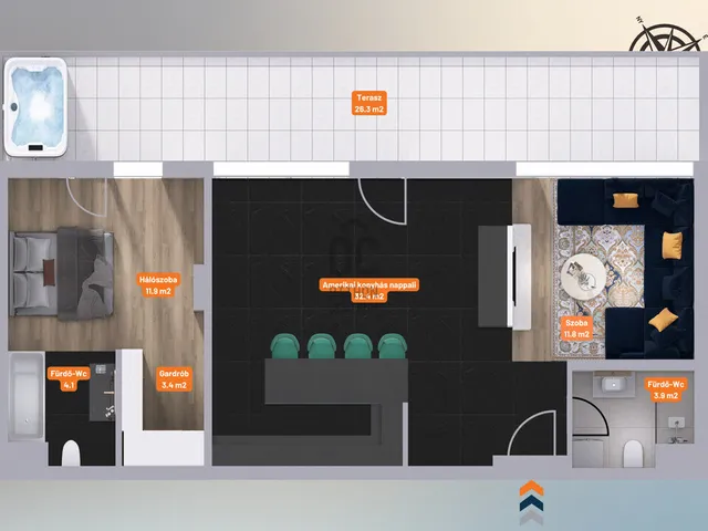 Eladó lakás Budapest XIII. kerület, Lőportárdűlő 68 nm