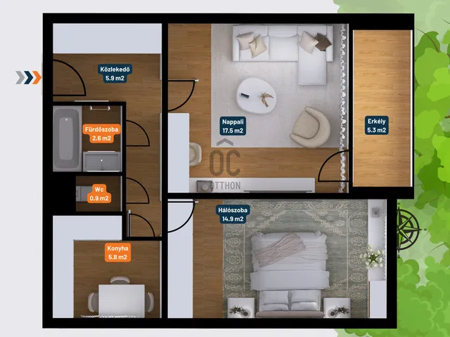 Eladó lakás Budapest XI. kerület, Kelenföld 52 nm