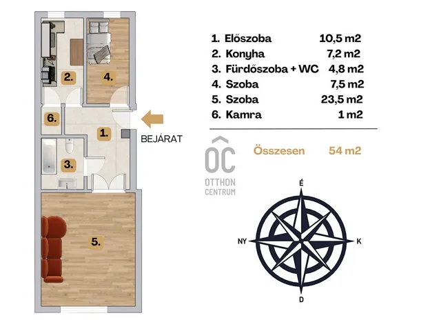 Kiadó lakás Budapest XI. kerület, Kelenföld 54 nm