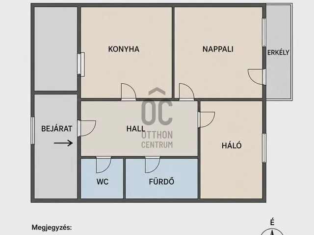 Eladó lakás Budapest III. kerület, Óbuda 59 nm