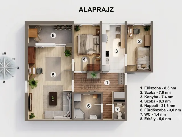 Eladó lakás Budapest II. kerület, Zöldmál 60 nm