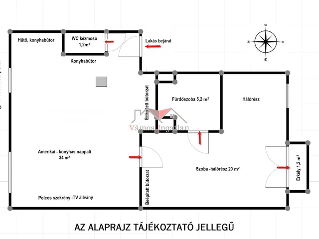 Kiadó lakás Vác, Deákvár, Űrhajós utca 60 nm