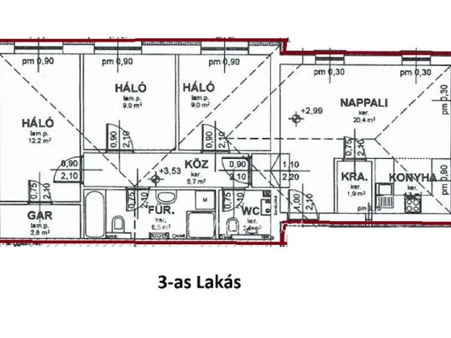 Eladó lakás Monorierdő 74 nm