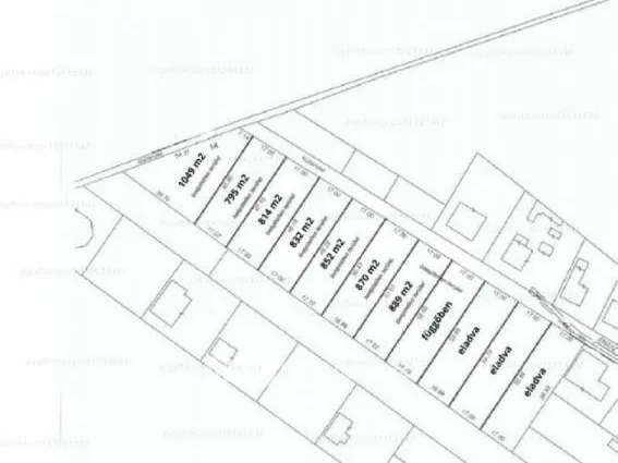 Eladó telek Dány 852 nm