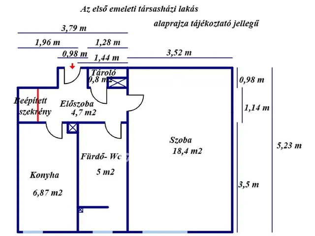 Eladó lakás Szolnok 37 nm
