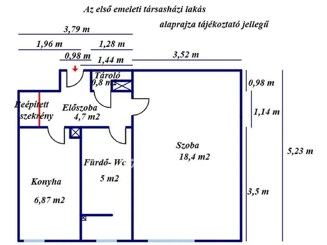 Eladó lakás Szolnok 37 nm