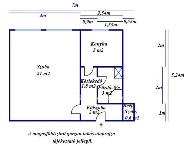 Eladó lakás Cegléd 34 nm