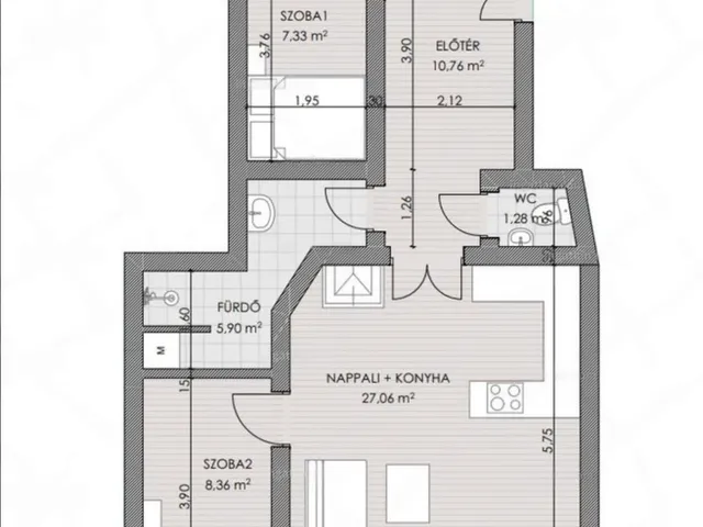 Kiadó lakás Budapest VII. kerület 60 nm