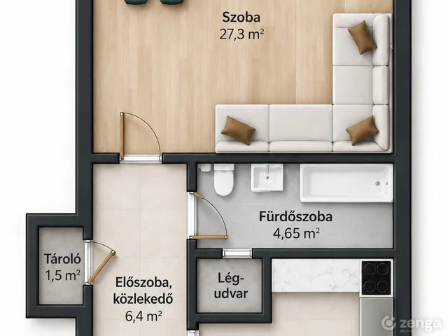 Eladó lakás Budapest VII. kerület, Ligetváros 47 nm