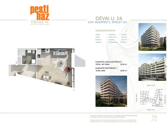 Eladó lakás Budapest XIII. kerület, Angyalföld, Dévai utca 33 nm