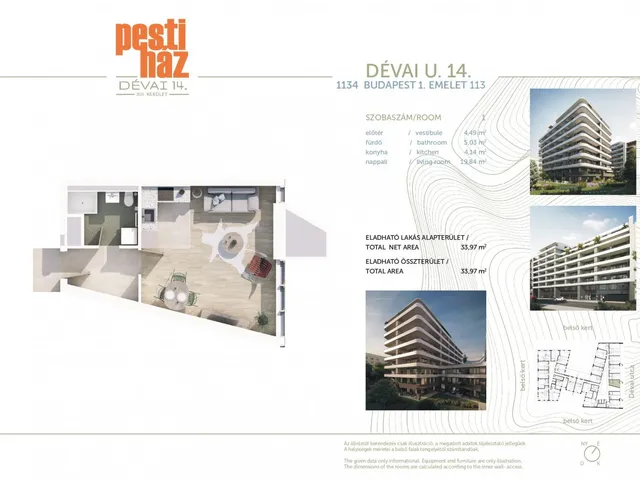 Eladó lakás Budapest XIII. kerület, Angyalföld 34 nm