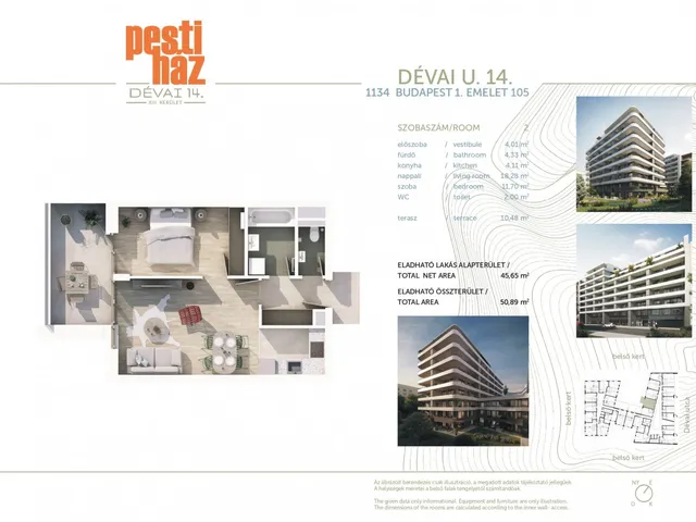 Eladó lakás Budapest XIII. kerület, Angyalföld 46 nm