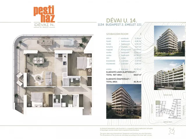 Eladó lakás Budapest XIII. kerület, Angyalföld 69 nm