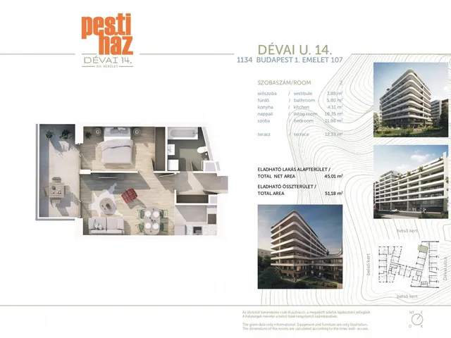 Eladó lakás Budapest XIII. kerület, Angyalföld 45 nm