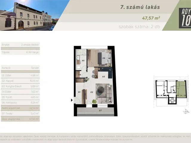 Eladó lakás Zalaegerszeg, Belváros 47 nm