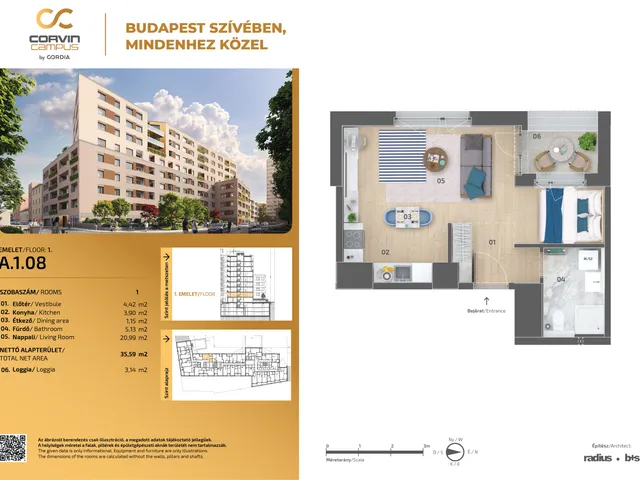 Eladó lakás Budapest VIII. kerület 36 nm