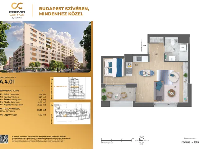 Eladó lakás Budapest VIII. kerület 38 nm