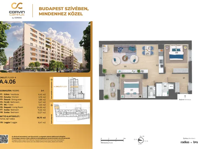 Eladó lakás Budapest VIII. kerület 69 nm