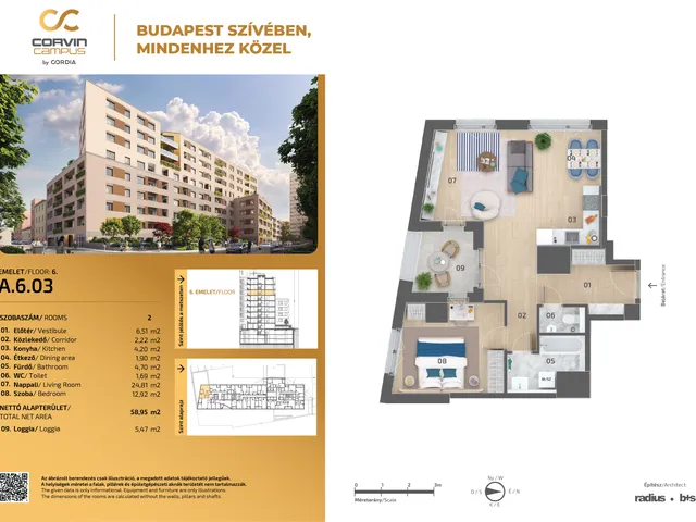 Eladó lakás Budapest VIII. kerület 59 nm