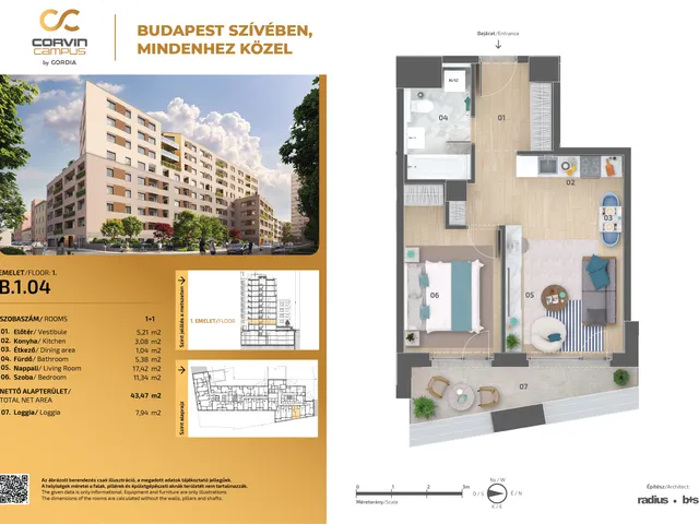 Eladó lakás Budapest VIII. kerület 43 nm