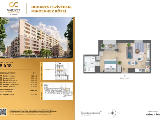 Eladó lakás Budapest VIII. kerület 41 nm