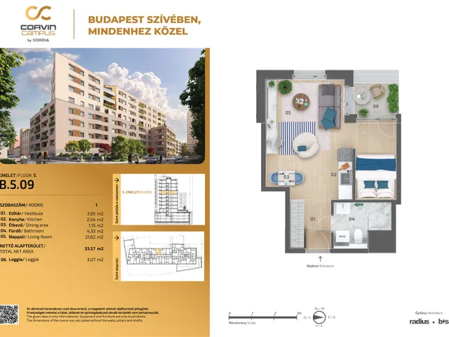 Eladó lakás Budapest VIII. kerület 34 nm