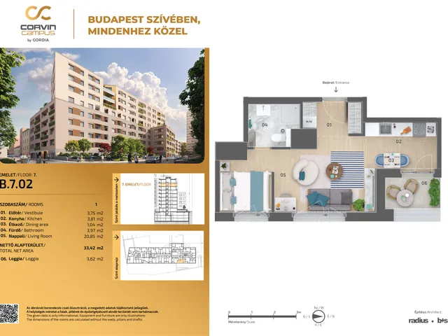 Eladó lakás Budapest VIII. kerület 33 nm