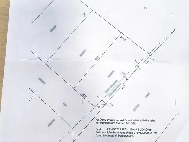 Eladó telek Öskü 817 nm
